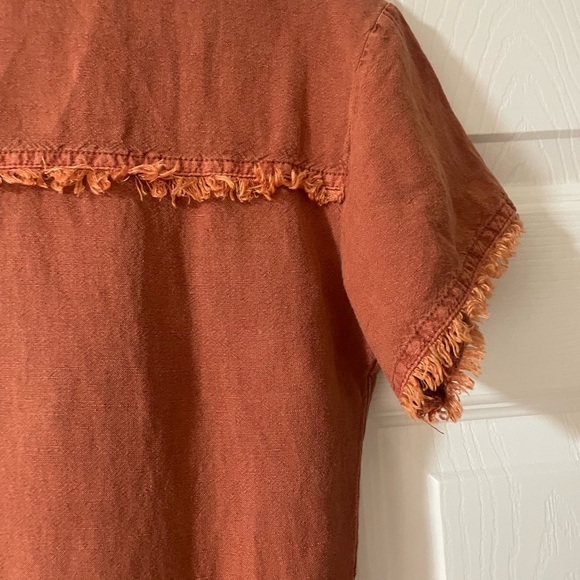 YOUNG FABULOUS & BROKE YFB LINEN BLEND FELIX PAPRIKA ROMPER - XS - Picture 8 of 9